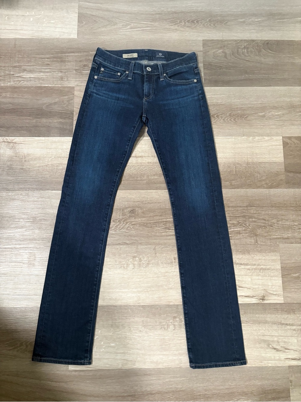 AG Adriano Goldschmidt “Tomboy” Dark Blue Women’s Slim Straight Jeans